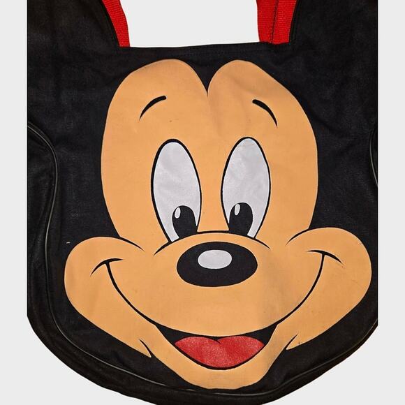 VINTAGE VERSION - Retro MICKEY MOUSE FACE LARGE TOTE DISNEY WORLD - - Picture 4 of 6